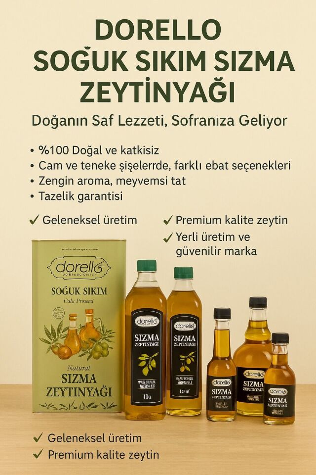 Zeytinyağı 1 litre Dorello zeytinyağı
