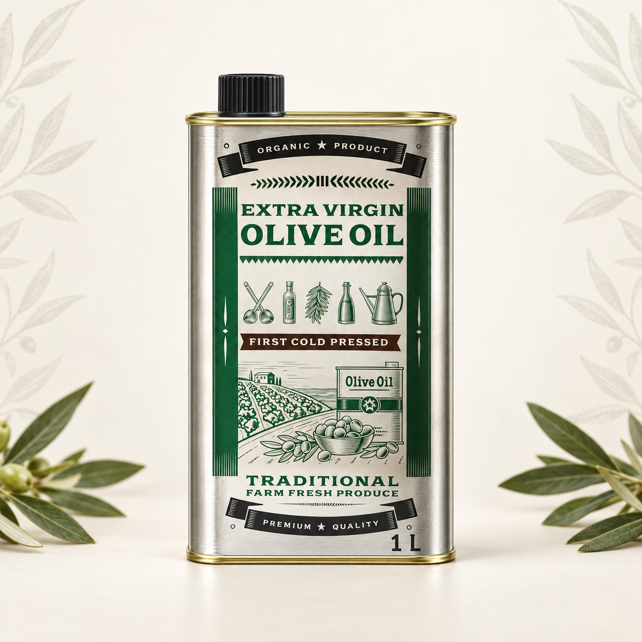 Dorello Natürel İlk Hasat Soğuk Sıkım Zeytinyağı 1 Litre