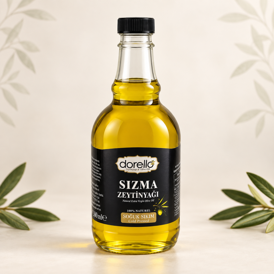 Dorello İlk Hasat Soğuk Sıkım Natürel Zeytinyaği  2 litre Cam Şişe