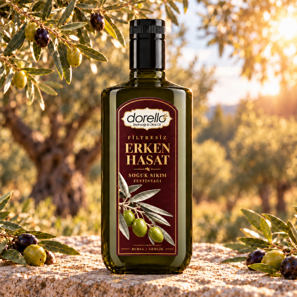 Erken Hasat Filtresiz Soğuk Sıkım Zeytinyağı 750ML | Dorello