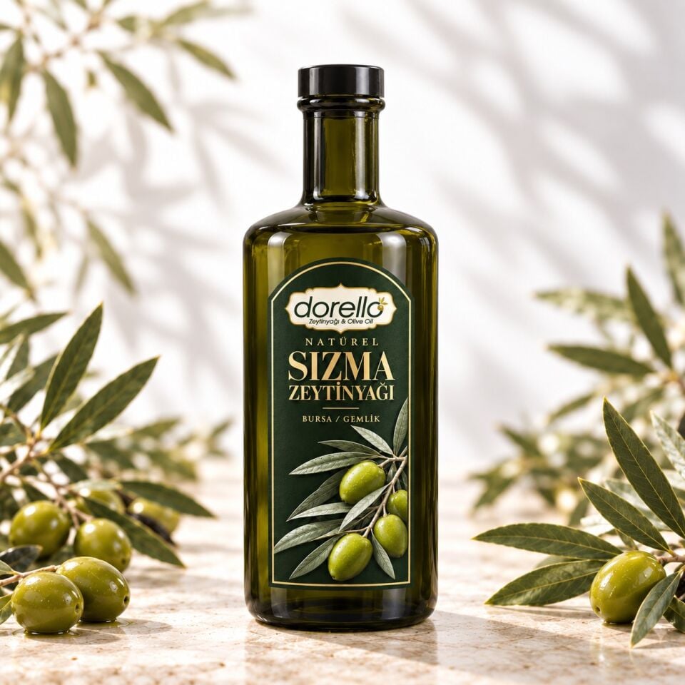 Natürel Sızma Zeytinyağı 500ML Halka Boyunlu Şişe | Dorello