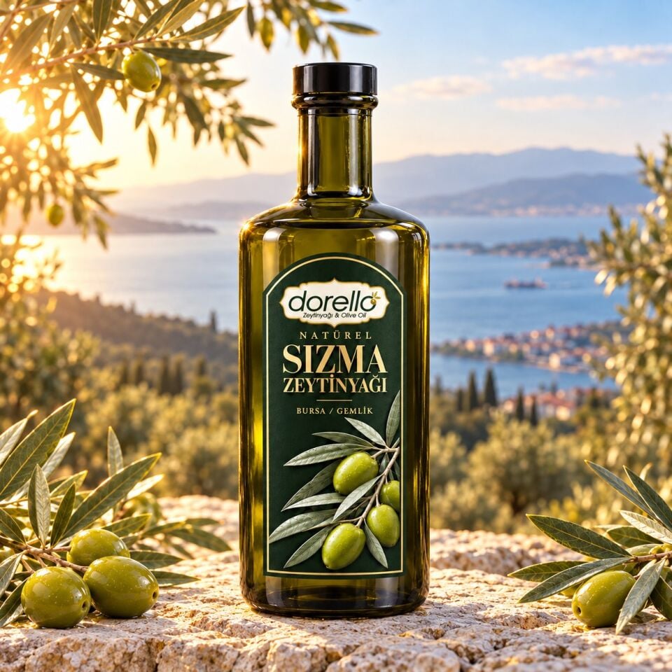 Natürel Sızma Zeytinyağı 500ML Halka Boyunlu Şişe | Dorello
