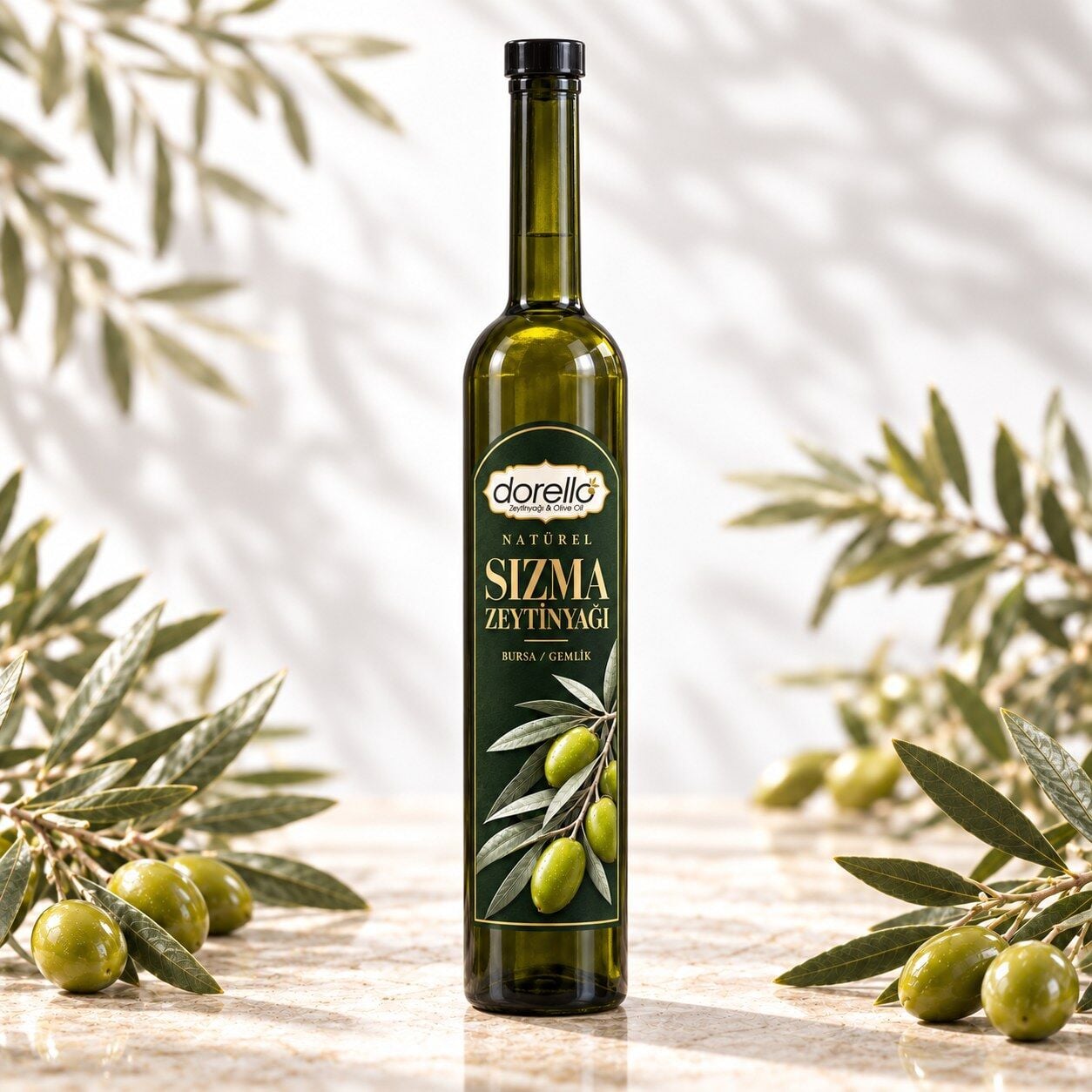 Natürel Sızma Zeytinyağı 500ML İnce Uzun Şişe | Dorello