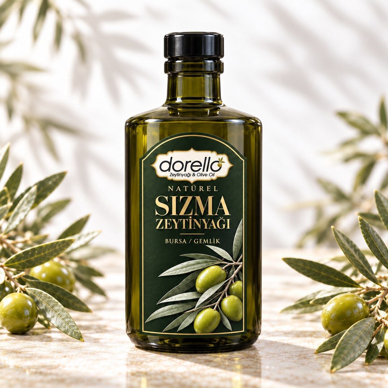 Natürel Sızma Zeytinyağı 500ML Geniş Kapaklı Şişe | Dorello